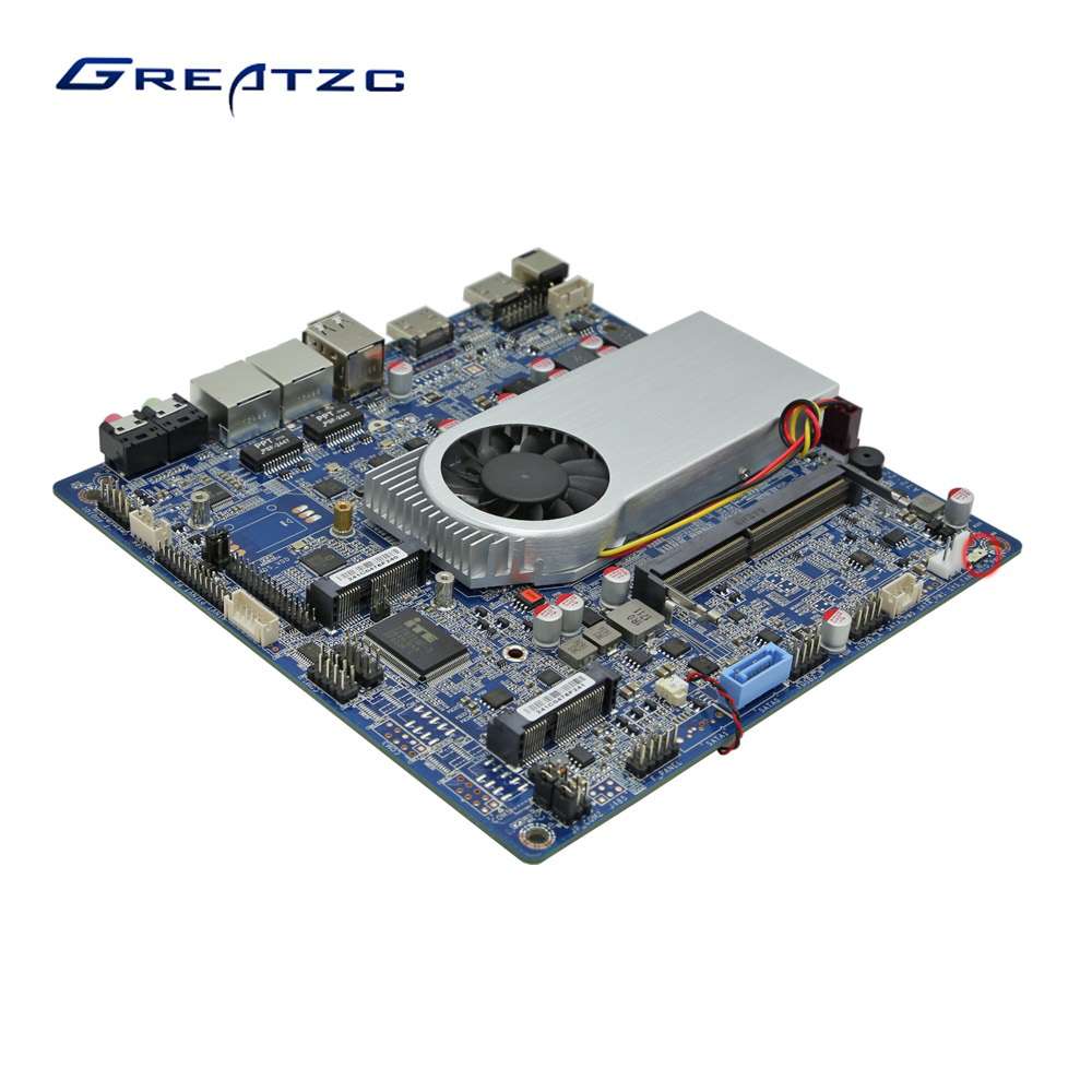 ZC-T6200DL Dual LAN Mini ITX Motherboard Support 4K With CPU Core I5 6200U