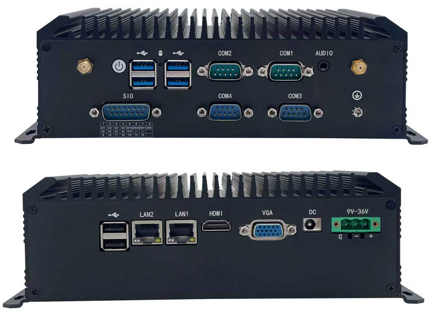 ZC-G300-NUC12D Fanless Industrial Computer Onboard 12th/13th Gen i3 i5 i7 CPU,2*